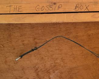 The Gossip Box by Mary Shelley (American, b. 1950) Carved Relief