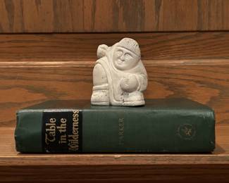 Inuit Kneeling Hunter by Chivly Chupak, Sculpture