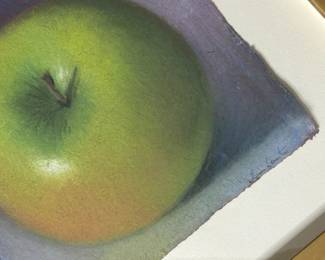 Comice and Granny Smith by Paul Linfante, Pastel on Paper
