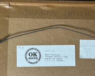 Comice and Granny Smith by Paul Linfante, Pastel on Paper