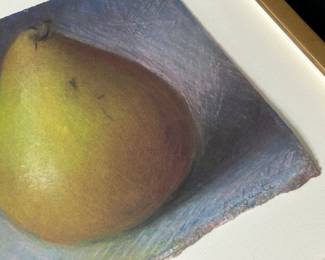 Comice and Granny Smith by Paul Linfante, Pastel on Paper