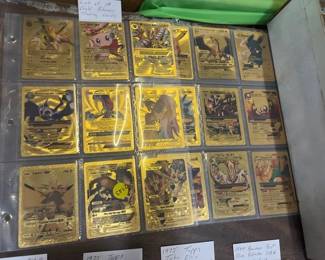 18 GOLD POKEMON TRADING CARDS