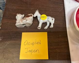 TWO SMALL OCCUPIED JAPAN FIGURINES