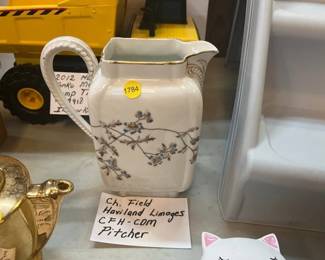 C.H. FIELD HAVILAND LIMOGES PITCHER