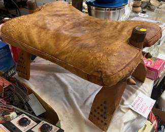 ANTIQUE EGYPTIAN CAMEL SADDLE STAND