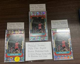 MICHAEL JORDAN 1986 FLEER REPRINT CARDS
