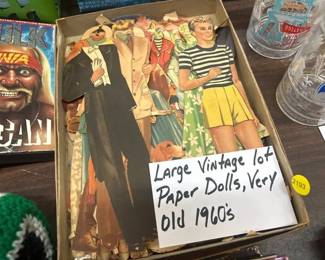 LARGE VINTAGE PAPER DOLLS