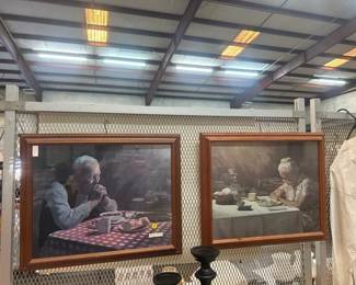 PAIR OF COUNTRY FRAMED PRINTS