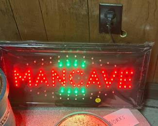 MANCAVE LED SIGN
