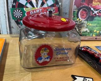 SUNBEAM GLASS BREAD JAR
