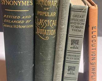 Antique Elocution Grammar Speech Books