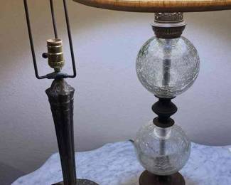 Metal And Glass Tale Lampsb