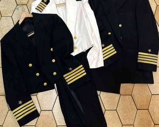 Vintage Navy Uniform Jackets And 1 Pair Of Pants