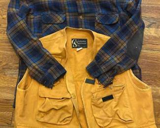 Pendleton Wool Shirt Columbia Sportswear Fishing Hunting Vest