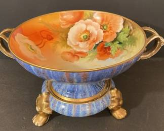 Morimua Bros Nippon Hand Painted Double Handled Signed by Artist