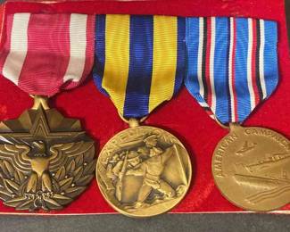 Navy WWII American Campaign Meritous Expeditions Medals