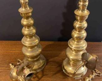 Large Brass Candleholders Wall Sconces
