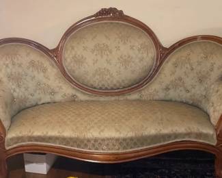 Antique Medallion Back Settee