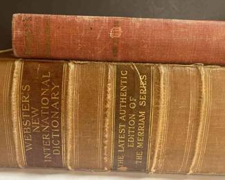 Vintage Rogers International Thesaurus and Webster International Dictionary