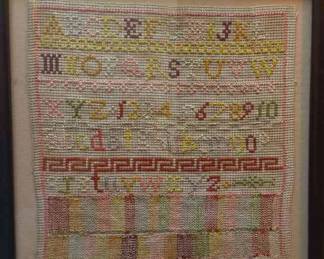 Antique Needlework Sampler