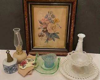 Vintage Art Milk Glass And Depression Glass
