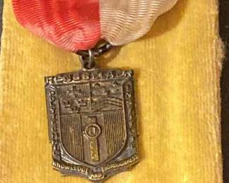 Rensselaer Polytechnic Institute Medal Gold Plated Over Sterling