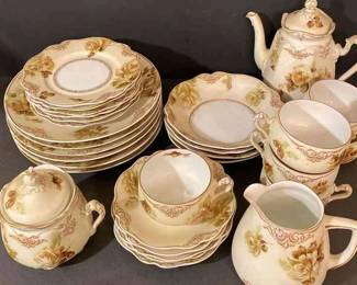 Silesia Old Ivory Plates Bowls And Tea Set