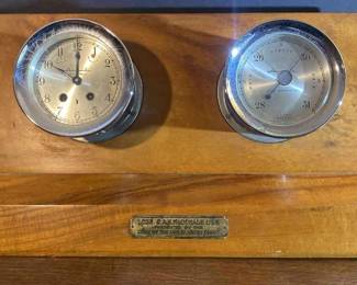 Navy Airguide Barometer And Ship Bell