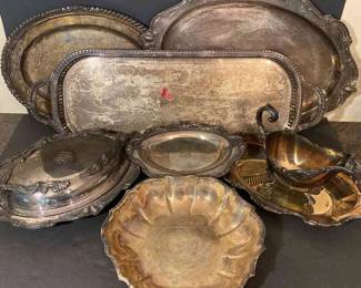 Chippendale Silverplate Serving Bowl Wilcox Rochelle Silver Plate