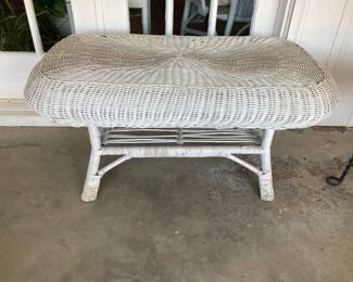wicker coffee table 