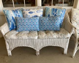 wicker love seat