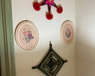 MCM crafts, framed florals