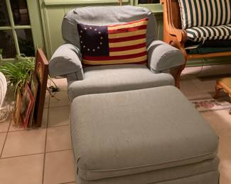 super-comfy arm chair and ottoman chaise