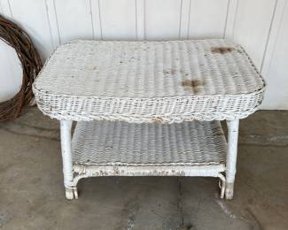 wicker coffee table