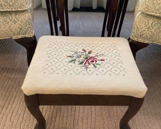 embroidered foot stool