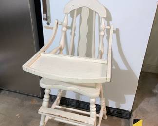 vintage wood high chair