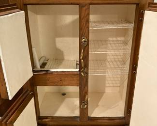 refinished antique oak ice chest