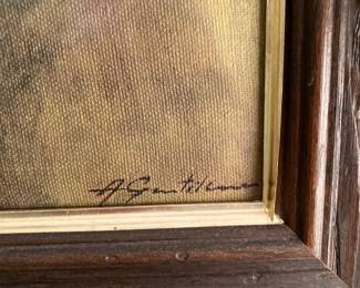 Can't read it... Framed A Goiduskjdl;aksjdf original art.  If I ever become a terrific painter, I'm going to sign my name so people can tell I did it.  