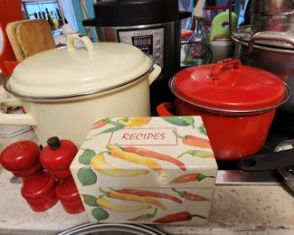 Enamel Pots - Recipe Box