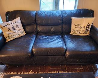 Leather Navy Couch