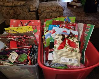 Tons of Christmas Gift Bags