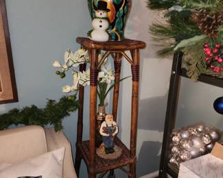 2 Tier Bamboo Pedestal