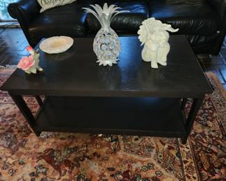 Ebony 2 Tier Cocktail Table - Silver Pineapple