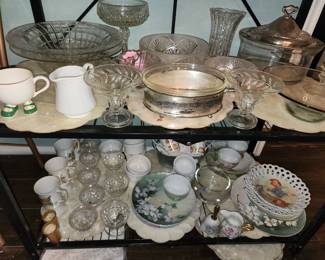 Crystal Bowls - Plates - Punch Cups