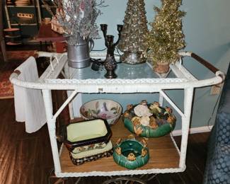 Antique Tea Cart - Christmas Decor