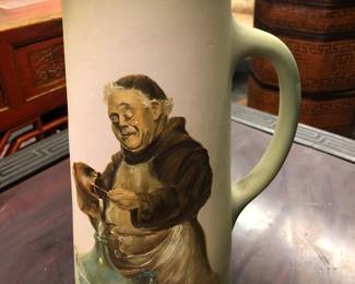 Weller Dickensware tall monk tankard signed by artist Ferrell