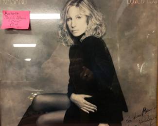 Barbra Streisand signed album cover