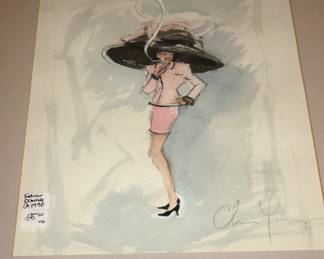 Fashion watercolor drawing 