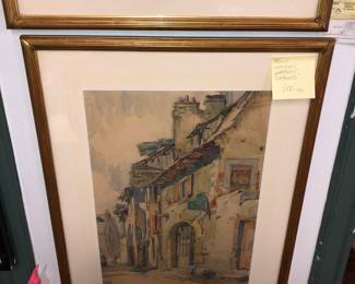 Worcester watercolor “La Buvette” 