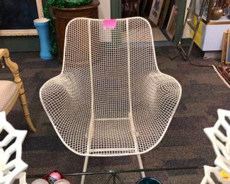 One of a set of 4 Russel Woodard Sculptura chairs